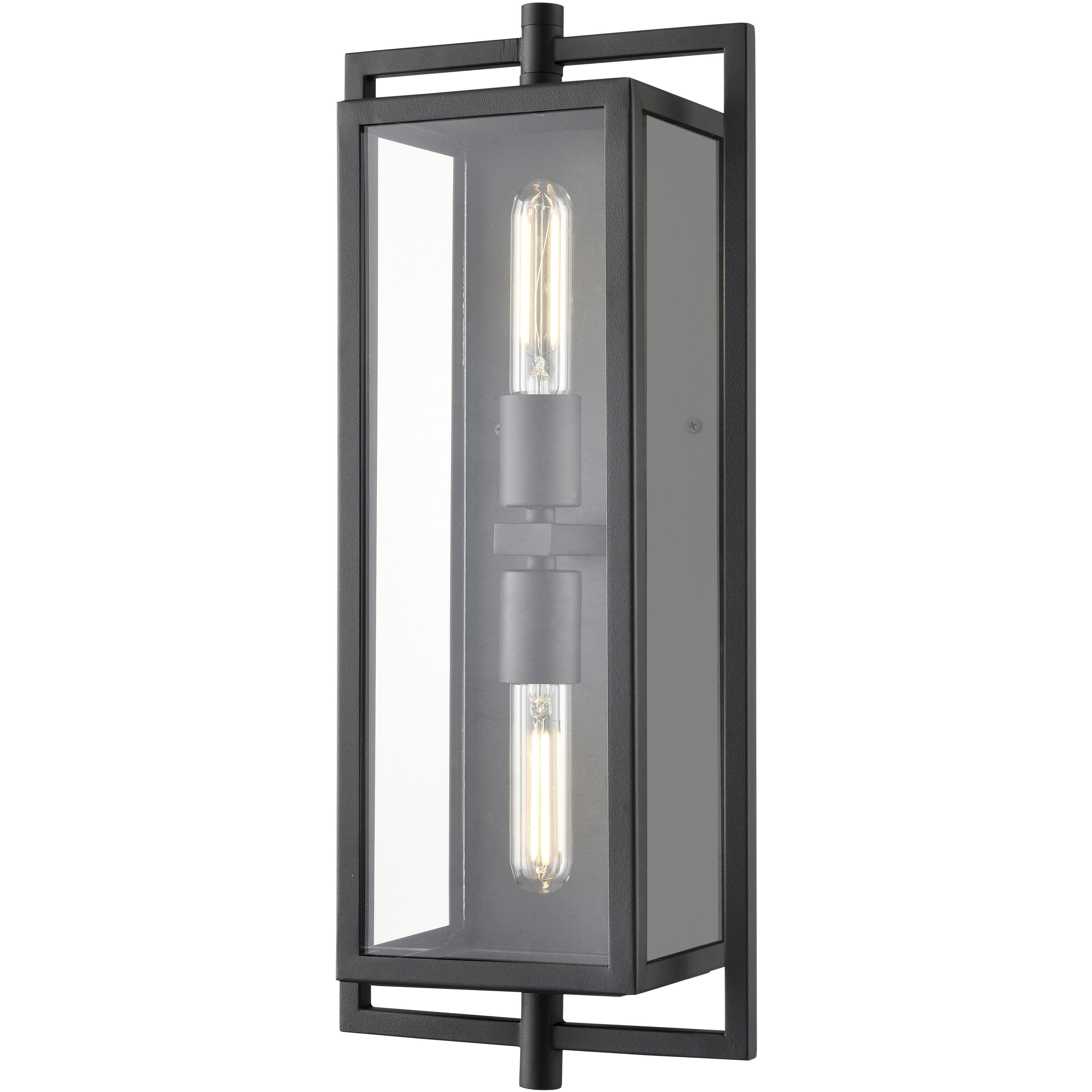 Rankin 2 Light 19.7 inch Textured Black Outdoor Wall Sconce